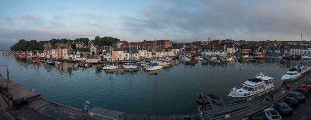 Weymouth Harbour panoramic view