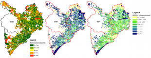 Rush abundance and development of pesticide risk maps.