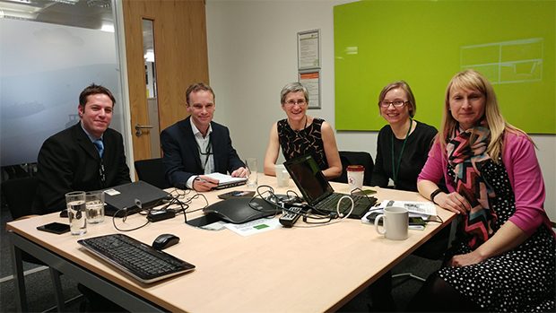 Not quite a #defraselfie. From left–right: Mark Todd, Steve Wilkinson, Clare Moriarty,Sophia Oliver and Lisa Allen