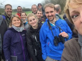 Sally Meecham visiting Shapwick Heath with Natural England