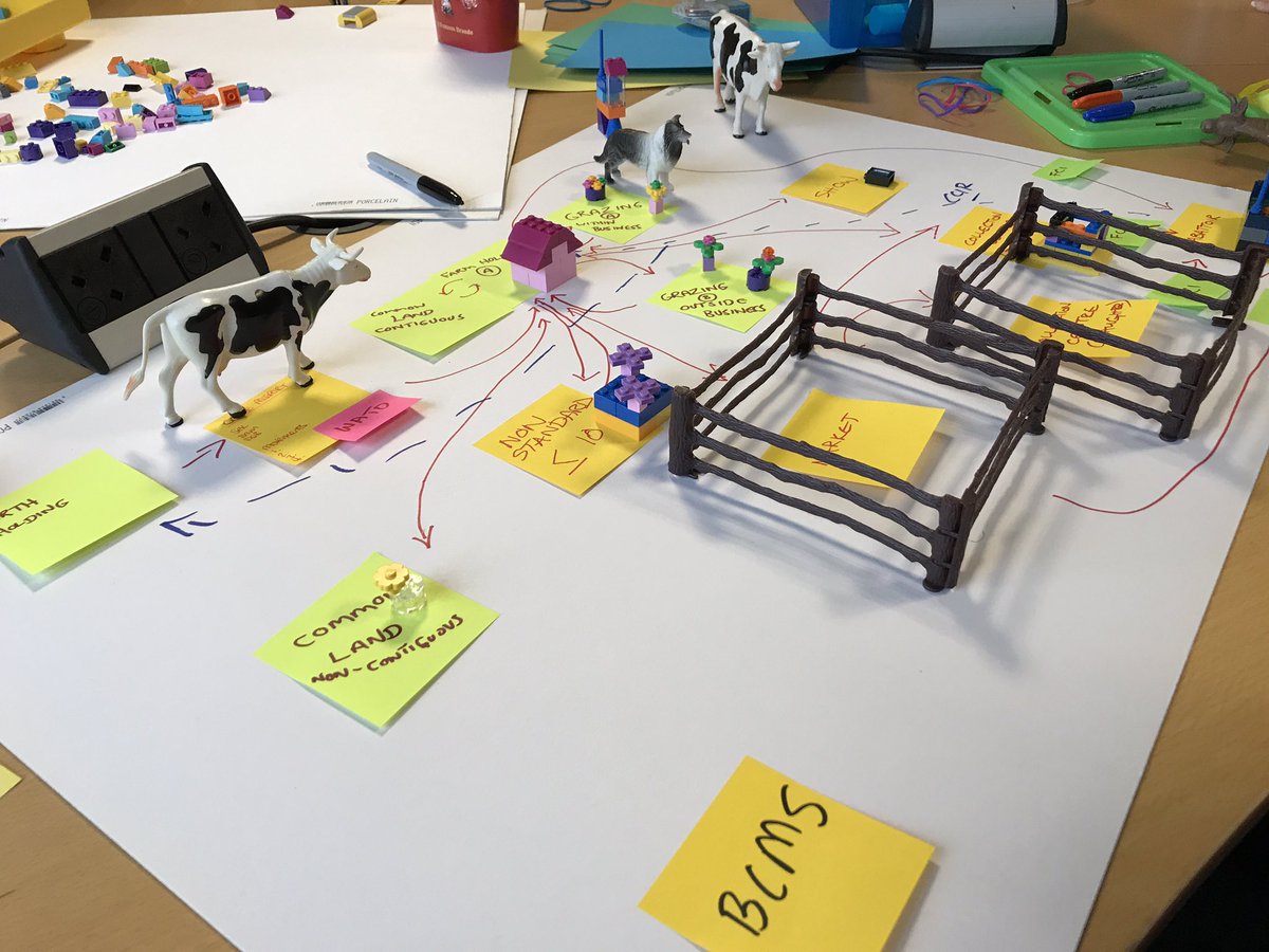 approaching service design using a range of prototyping tools, including miniature farm models