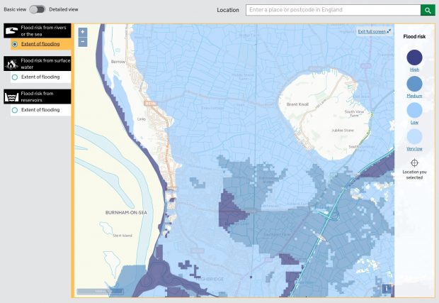 Long term flood risk map