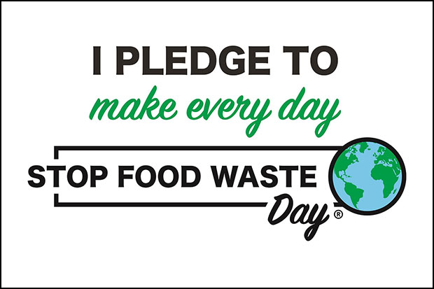 I pledge to make every day Stop Food Waste Day logo