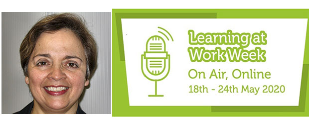 Joya Snowden and Learning at Work week logo