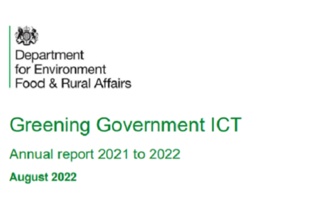 Greening Government ICT Annual report 2021 to 2022 August 2022