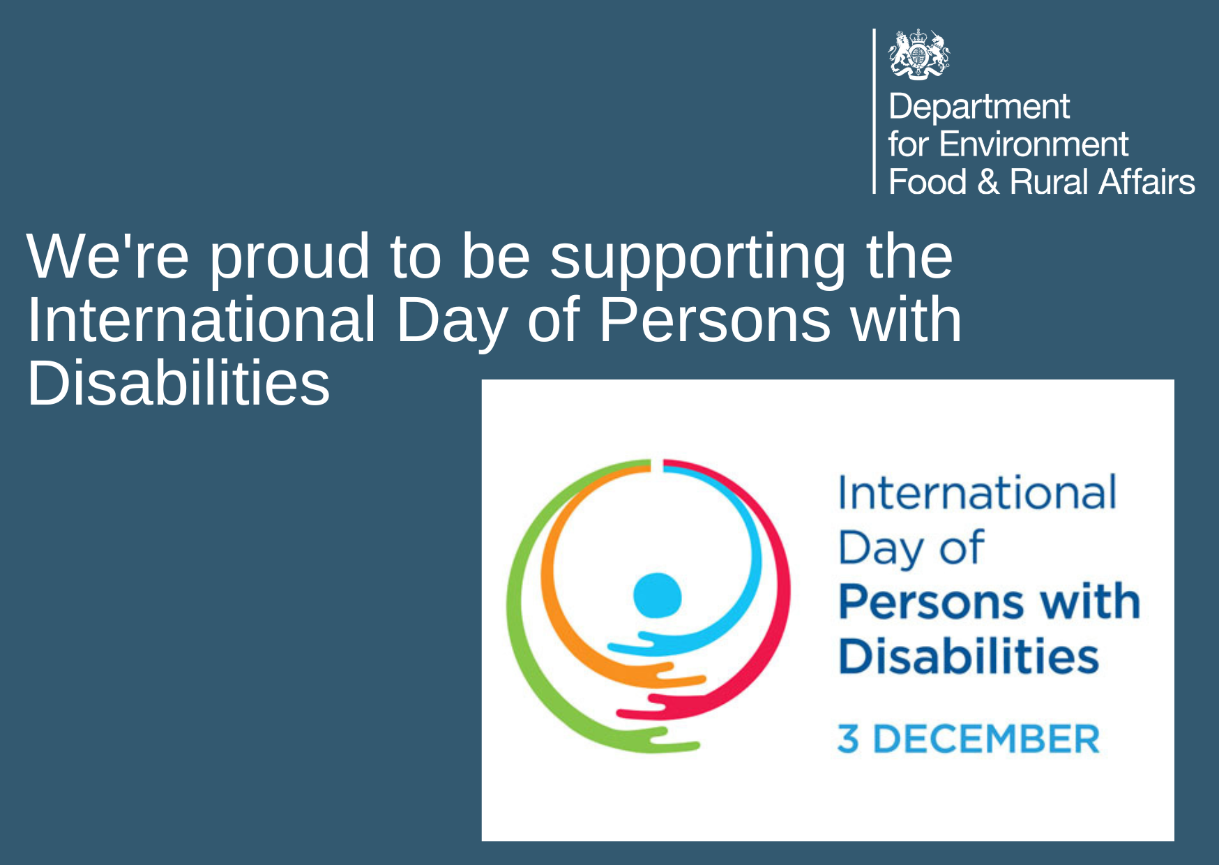 We're proud to be supporting the International Day of Persons with Disabilities, 3rd December