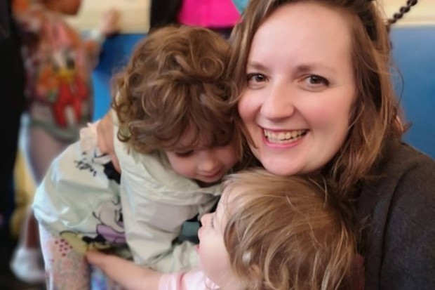 Jenn Brookbanks with her two young children